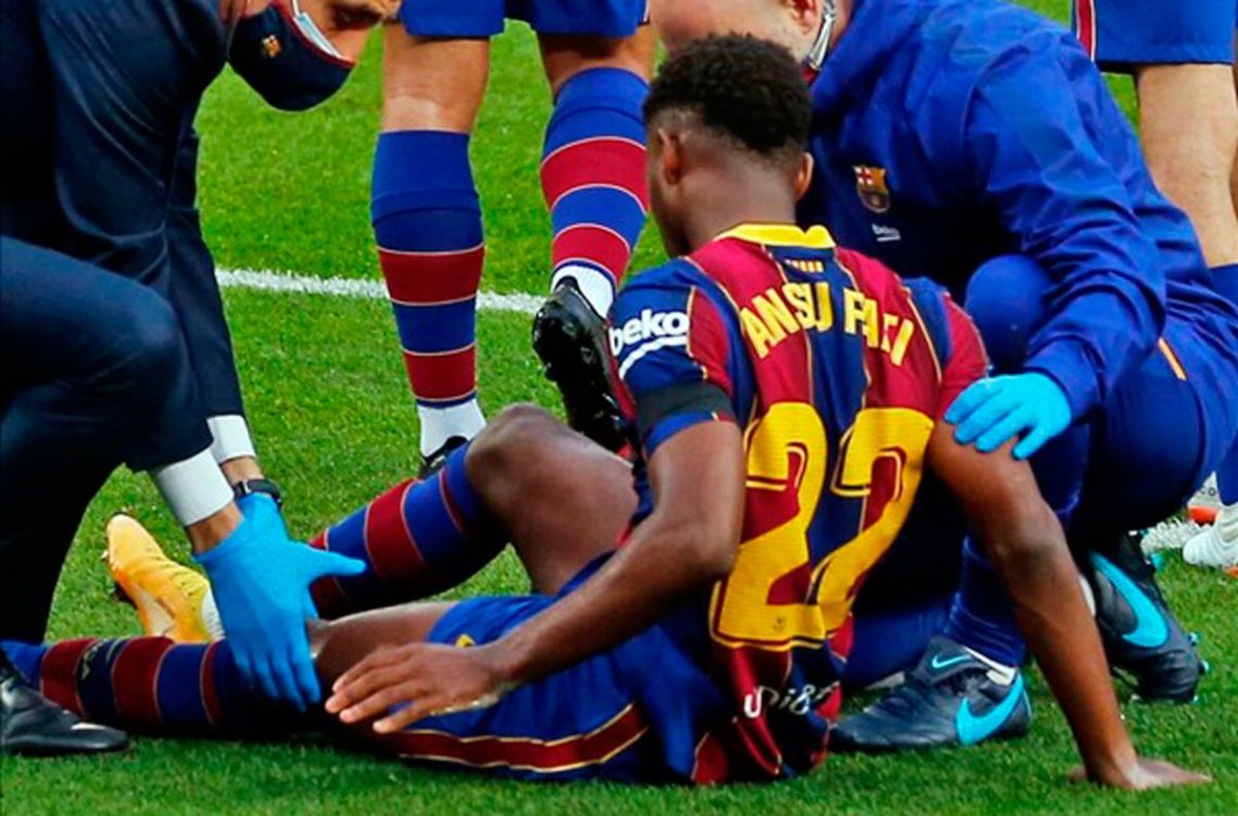 Ansu Fati lesión meniscal interna