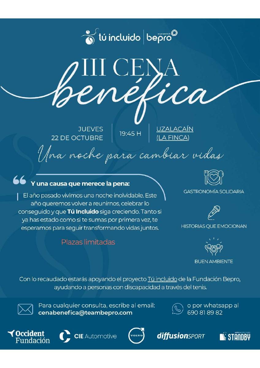 Cena Benéfica 2026